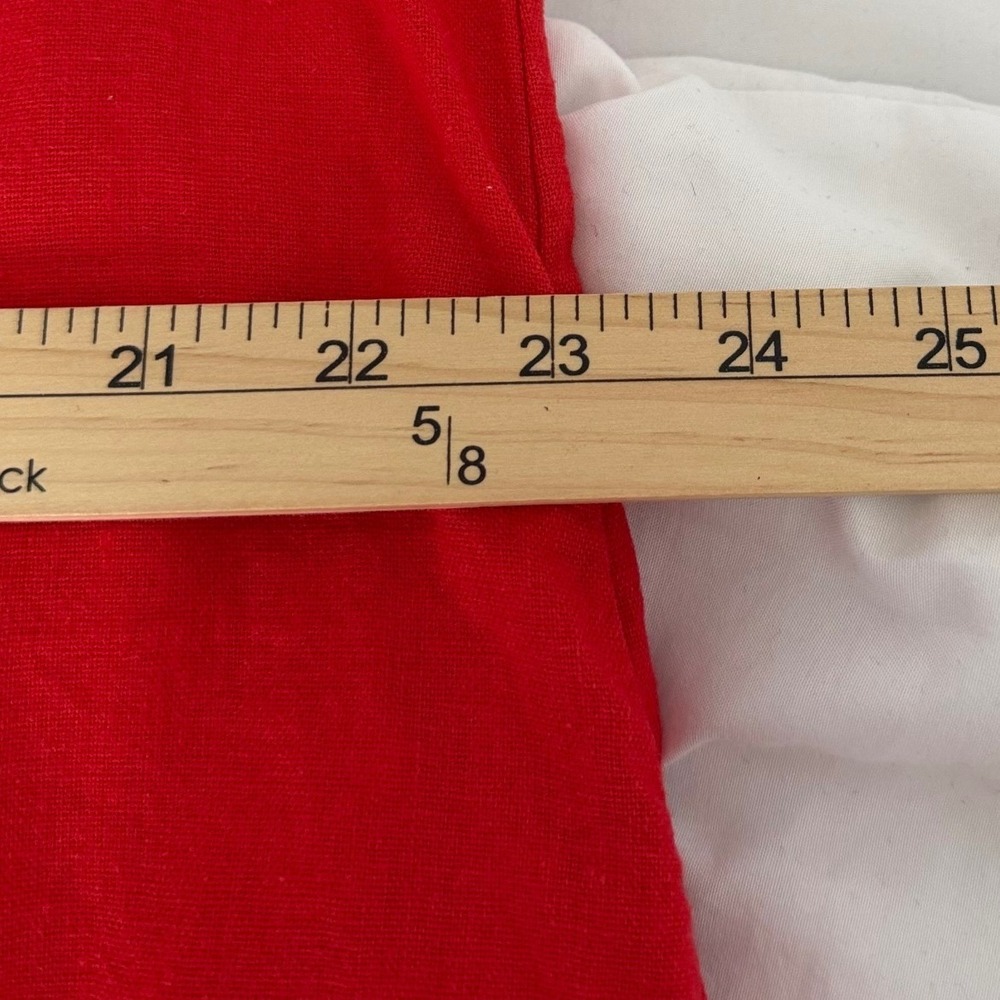 J.Crew Minimalist Womens Red Linen Blend Sleeveless Shift Dress Size 16 - Picture 9 of 11